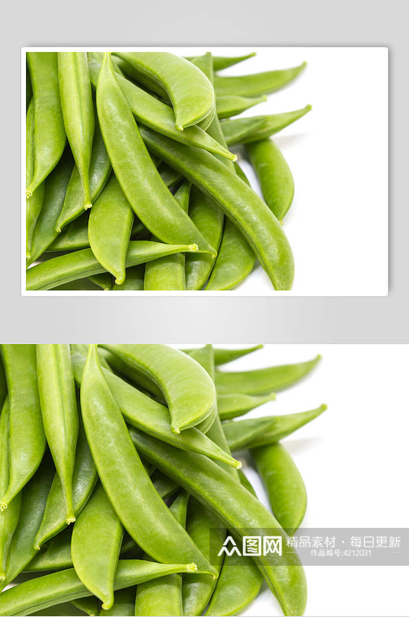 创意绿色甜豆蔬菜美食实拍图片素材