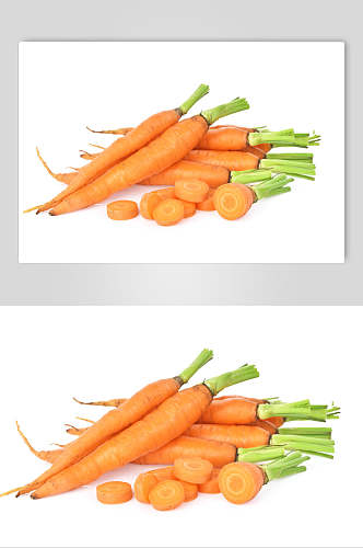极简新鲜小胡萝卜蔬菜图片