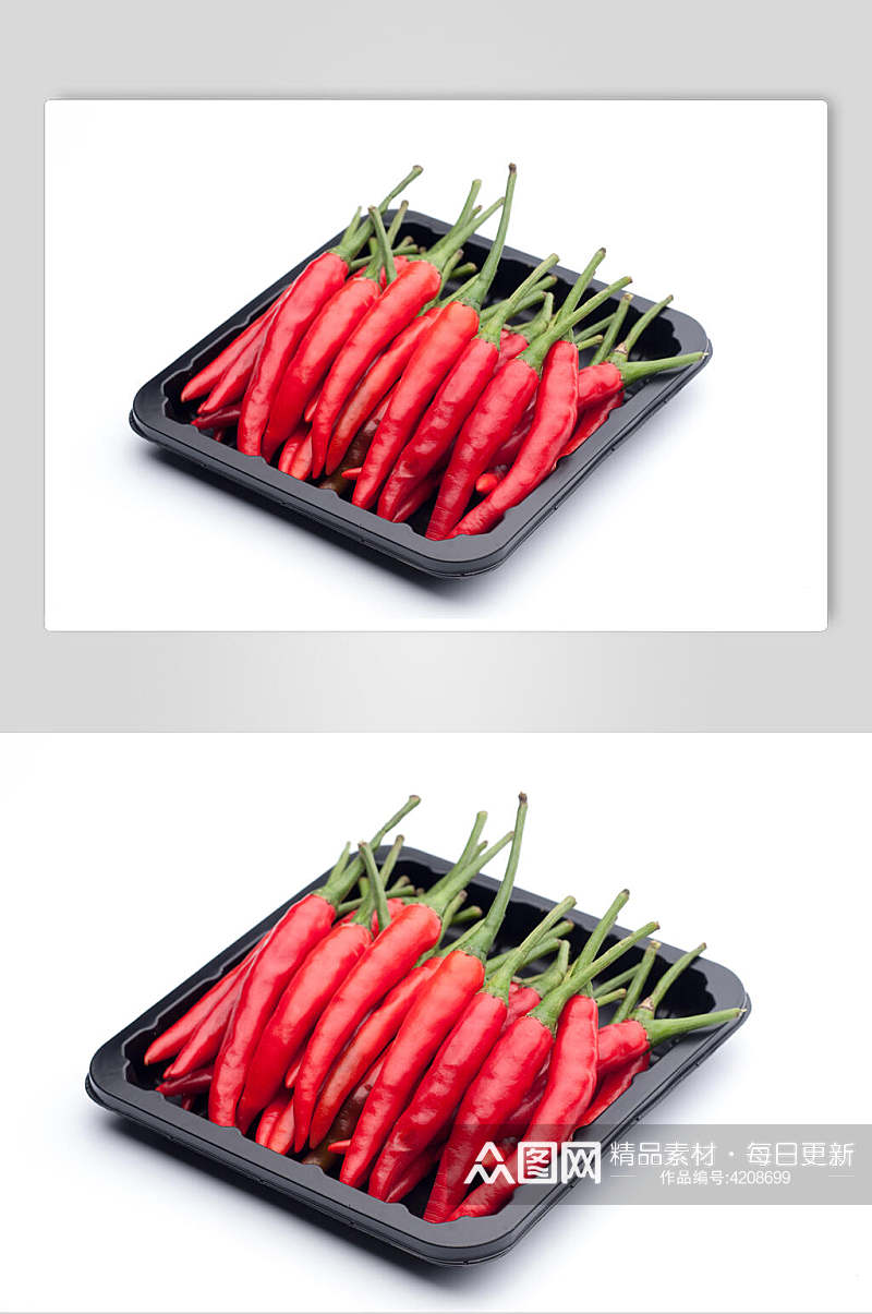 黑色盘子红辣椒蔬菜图片素材
