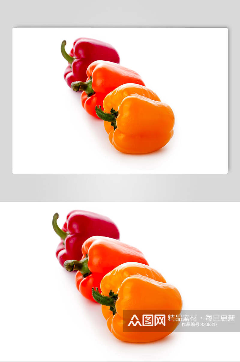 三个彩椒蔬菜图片素材