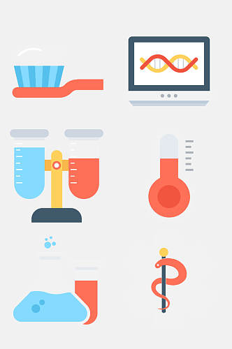 大气电脑医学类图标免抠素材
