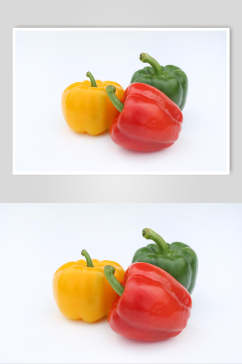 红黄绿彩椒蔬菜图片