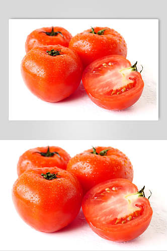 白色背景西红柿蔬菜图片
