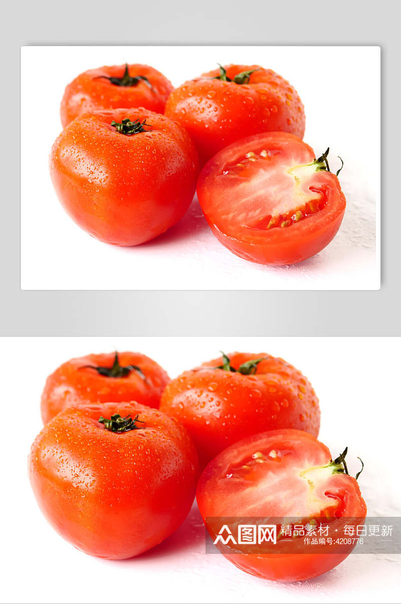 白色背景西红柿蔬菜图片素材