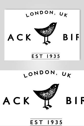 小鸟黑色旅拍文字排版设计矢量素材
