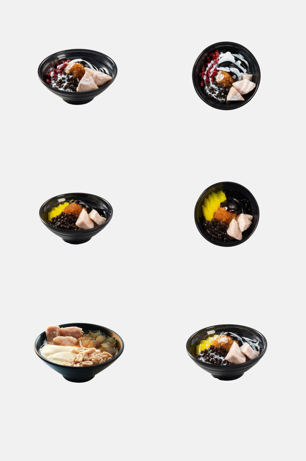 龟苓膏红豆黑甜品糖水免抠素材素材