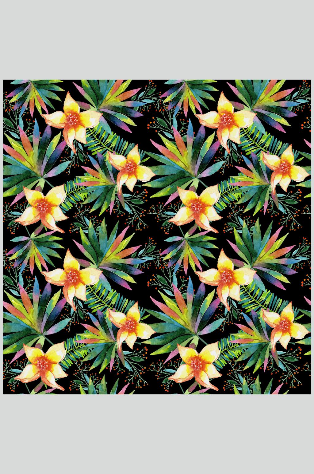 水彩植物花卉树叶图片素材
