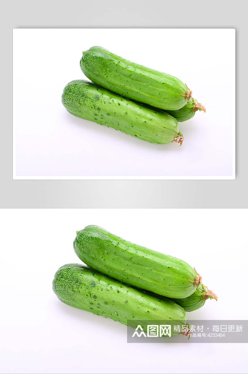 三个大的黄瓜蔬菜图片素材