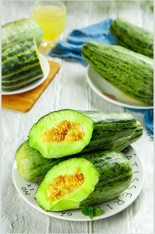 牛角蜜瓜水果高清图片