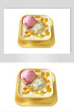 芒果冰淇淋球甜品糖水图片