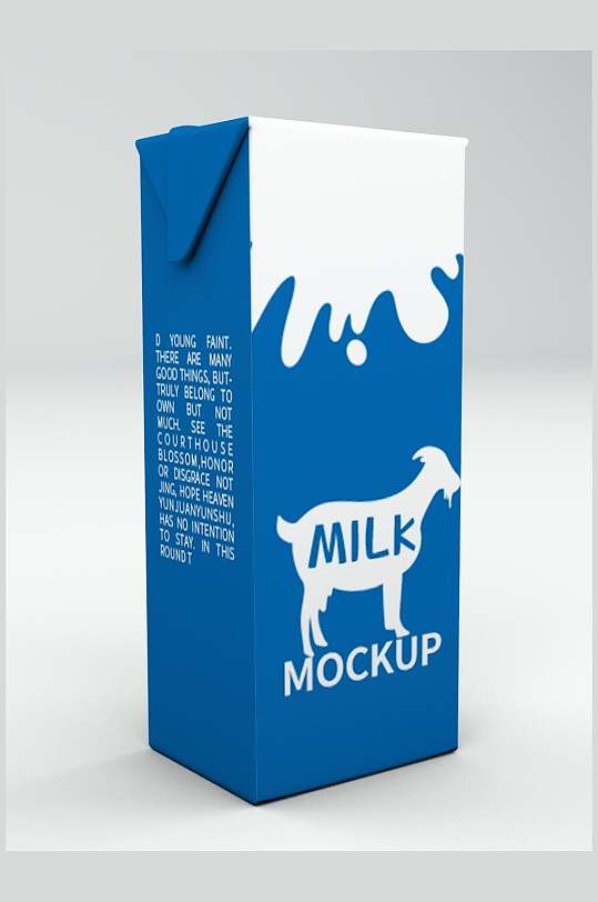 英文字母山羊手绘牛奶包装样机