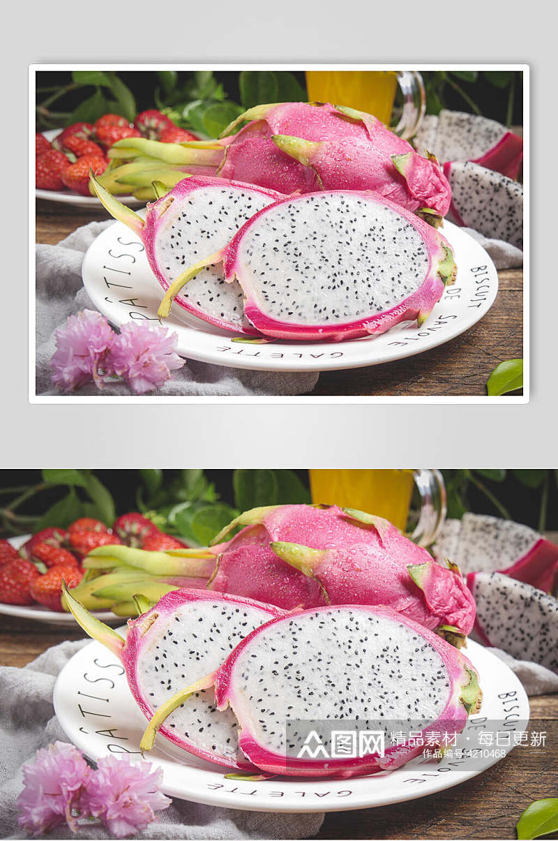火龙果水果高清食物图片素材