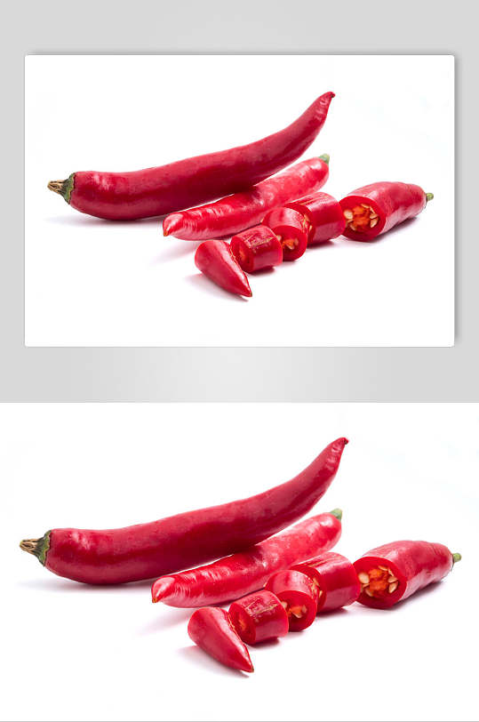 切段红辣椒蔬菜图片