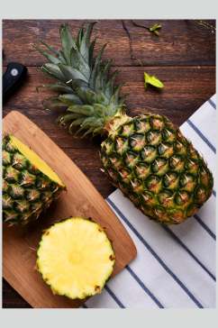 菠萝水果高清摄影图片