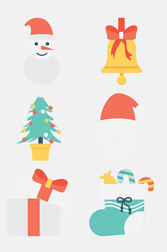 大气袜子圣诞节卡通图标免抠素材