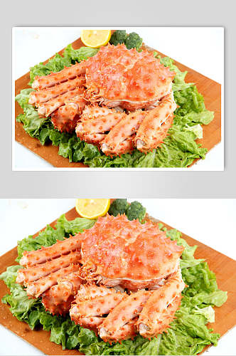 新鲜美味帝王蟹食品高清图片
