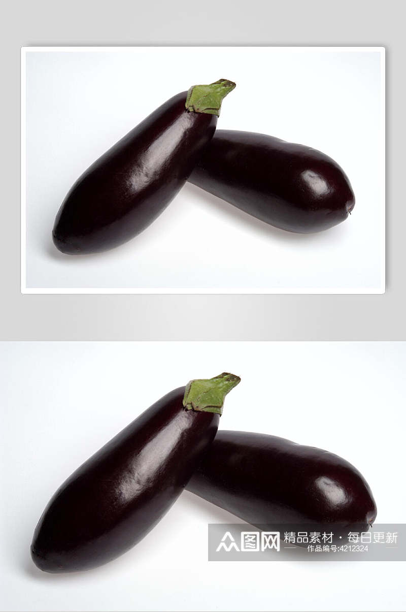 紫黑茄子蔬菜图片素材