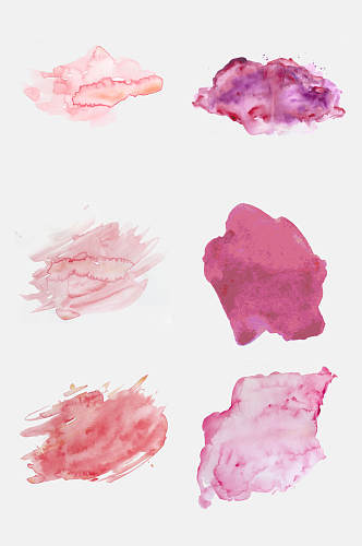 粉色涂鸦抽象水彩免抠素材