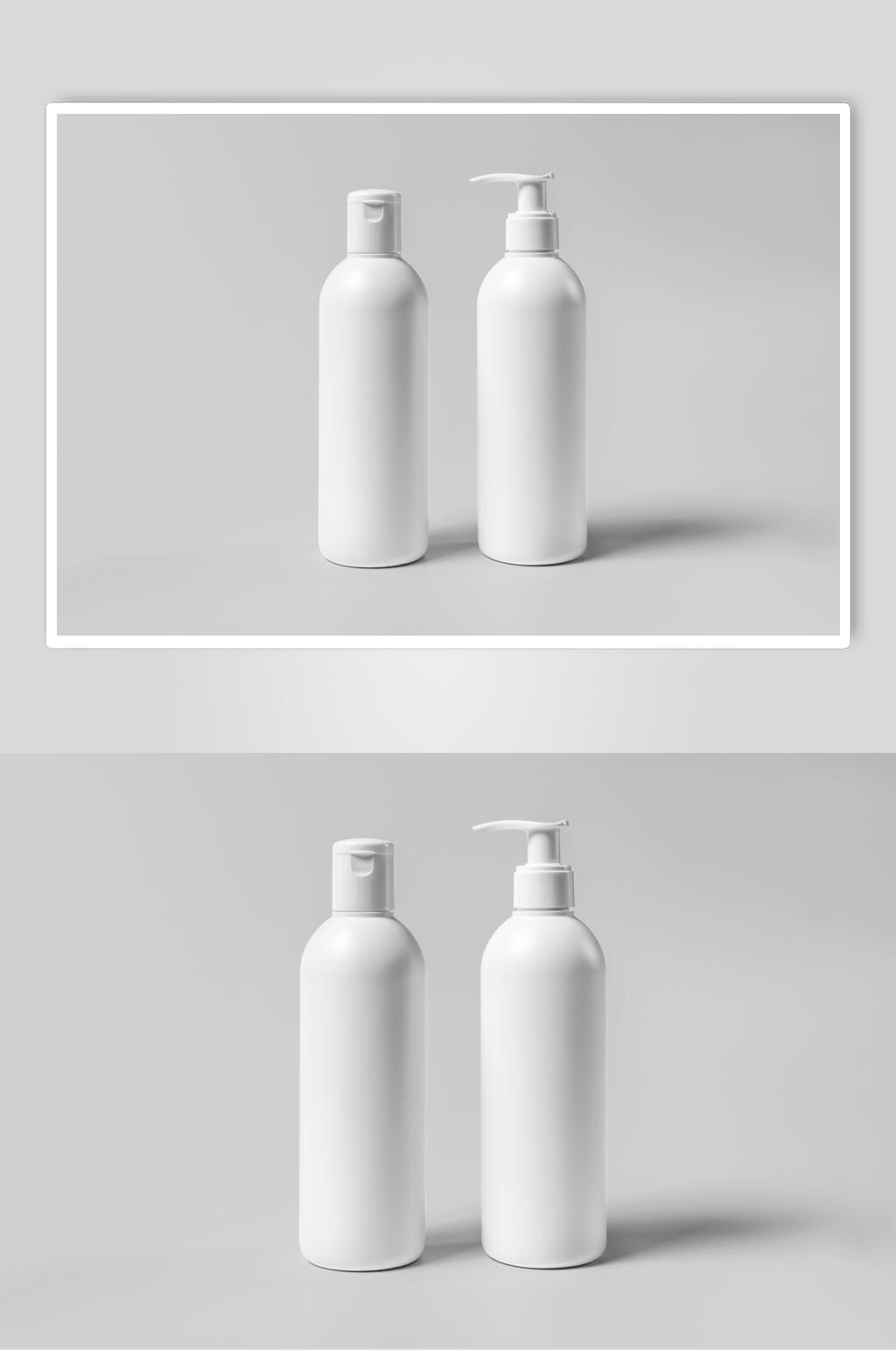简约白色化妆品样机效果图素材