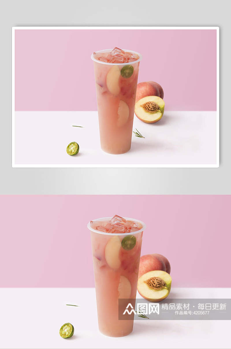 桃子时尚奶茶果汁甜品图片素材
