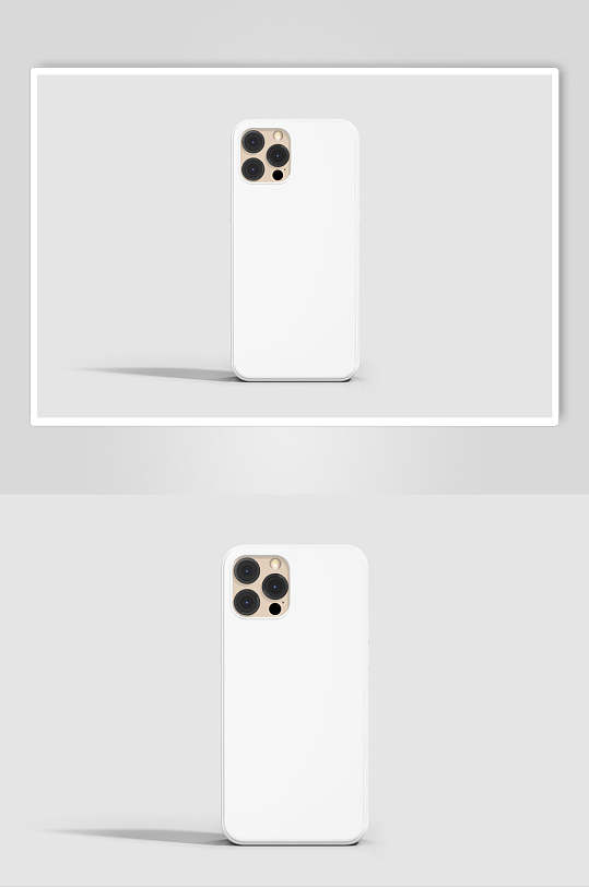 白色苹果手机手机壳贴图样机-众图网