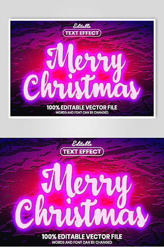 英文紫色创意大气圣诞节矢量素材