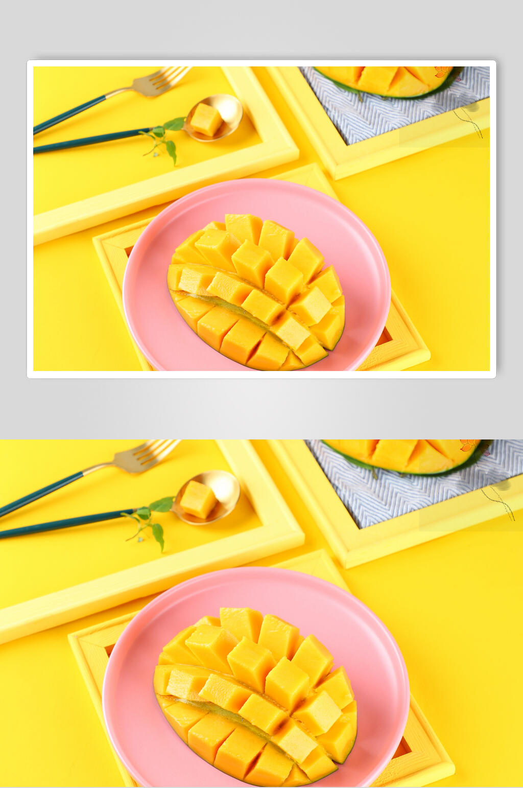 精品芒果美食水果捞摄影图片素材