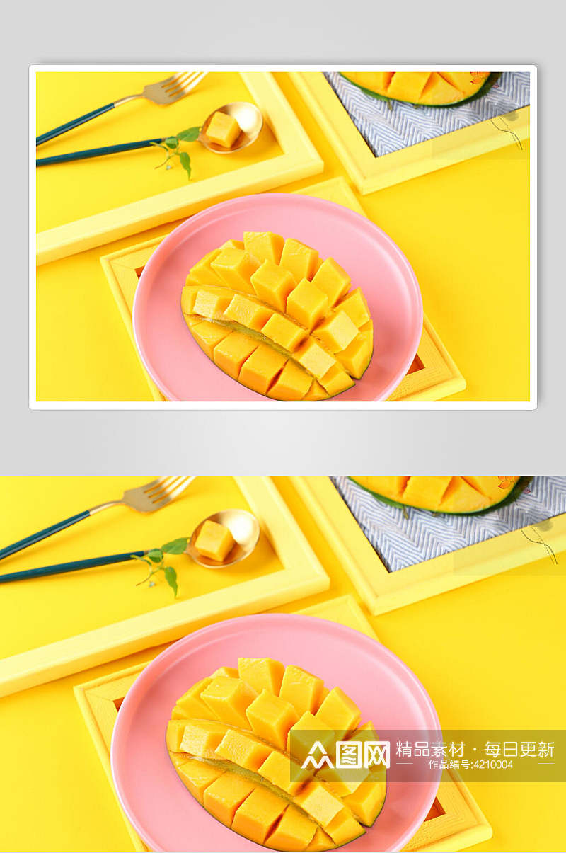 精品芒果美食水果捞摄影图片素材