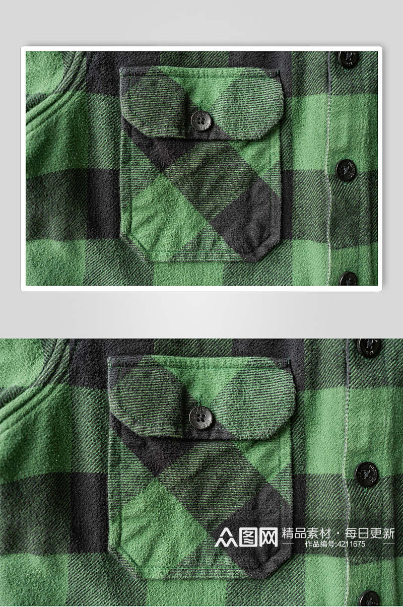 绿色衣服纹理图片素材