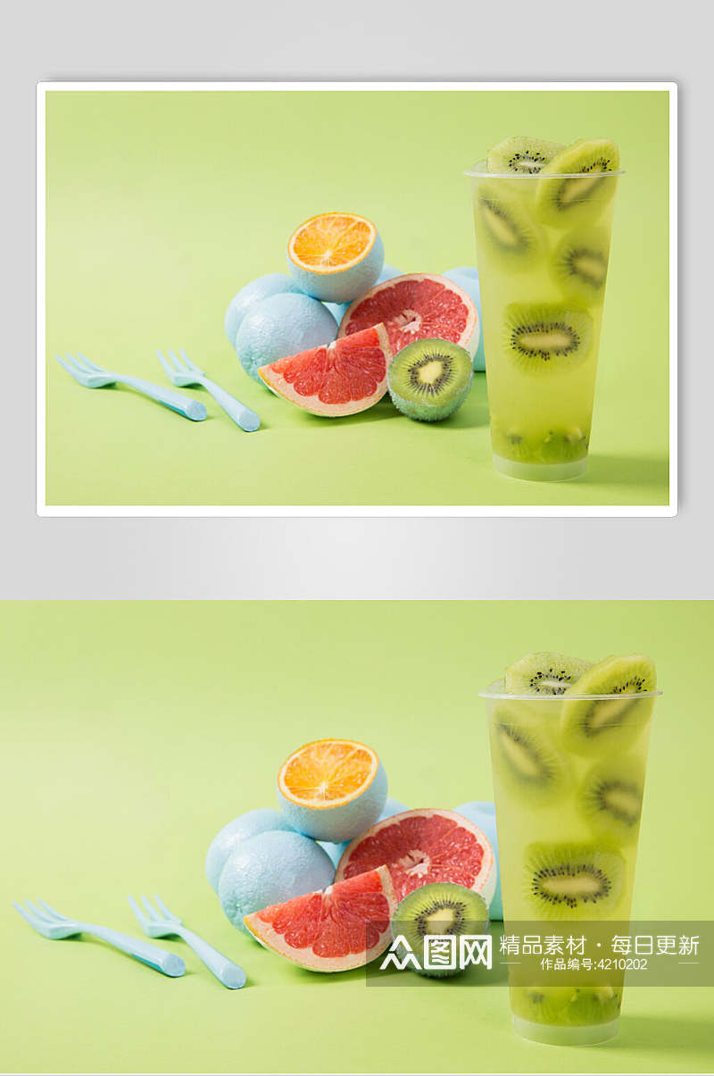 生态水果茶奶茶果汁甜品图片素材