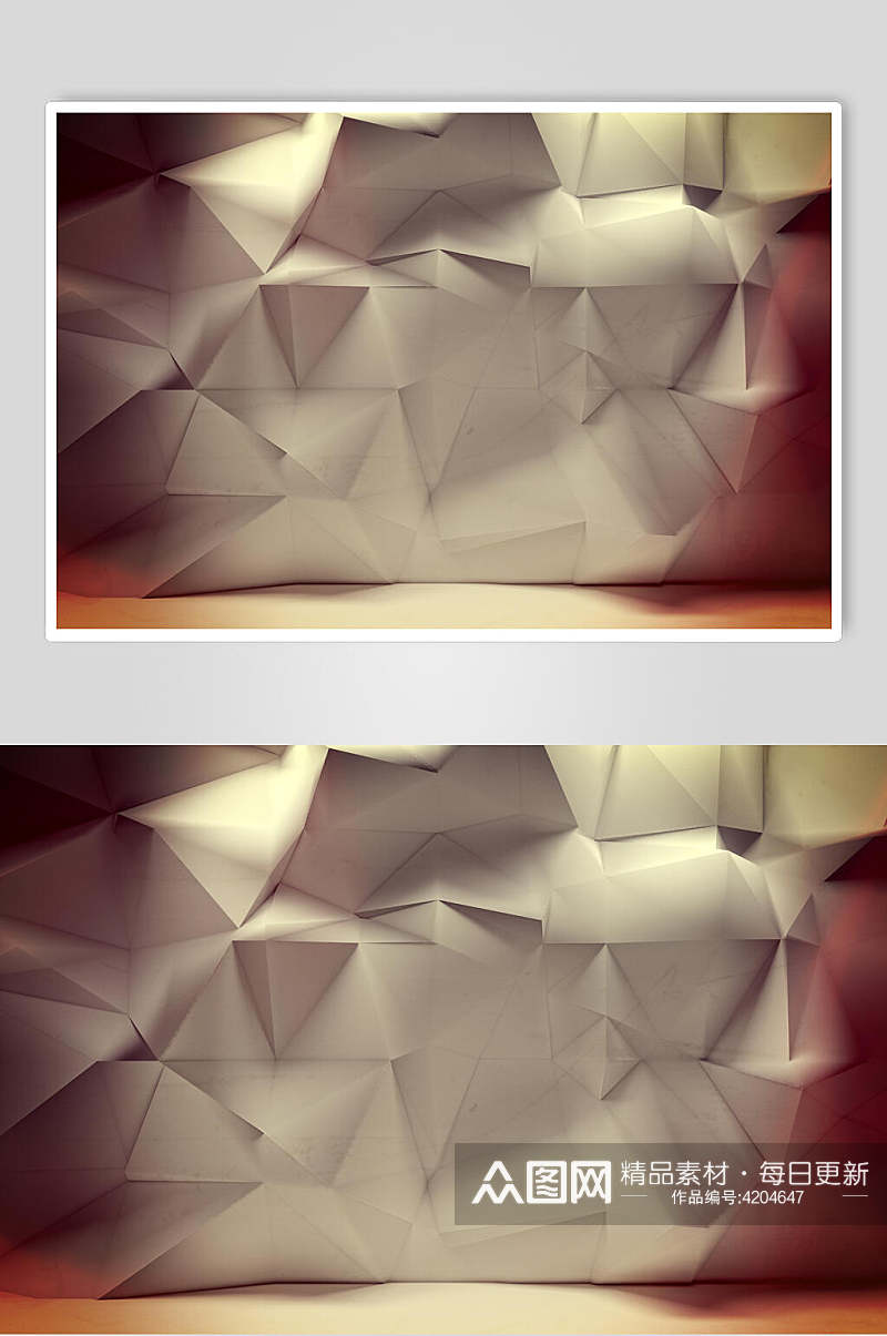 白色几何立体图片素材