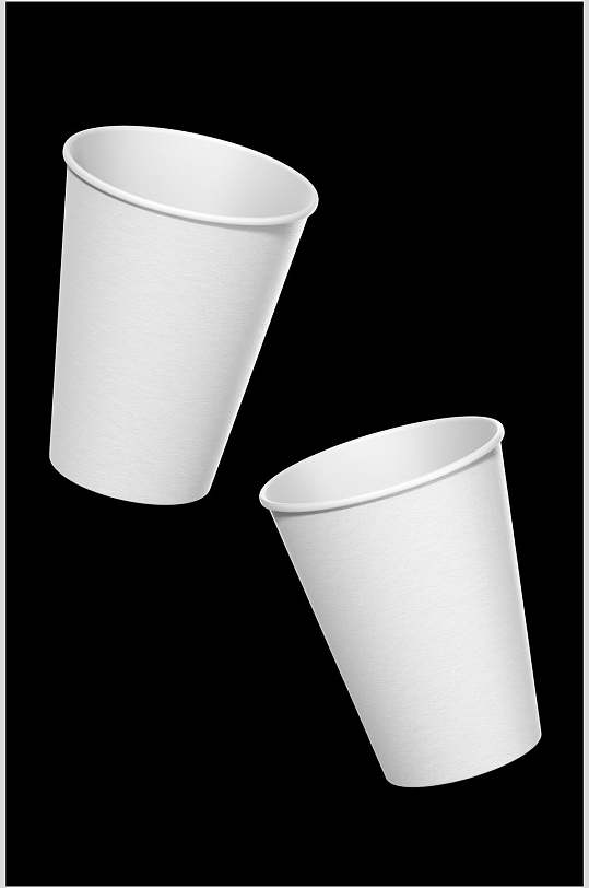 圆柱形悬空黑色背景墙纸杯样机