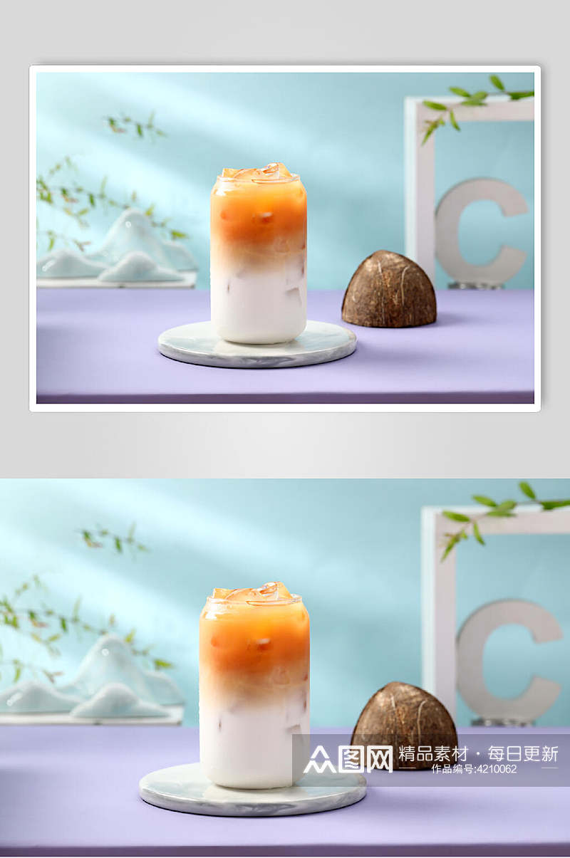 清新芋头奶茶果汁甜品食品图片素材