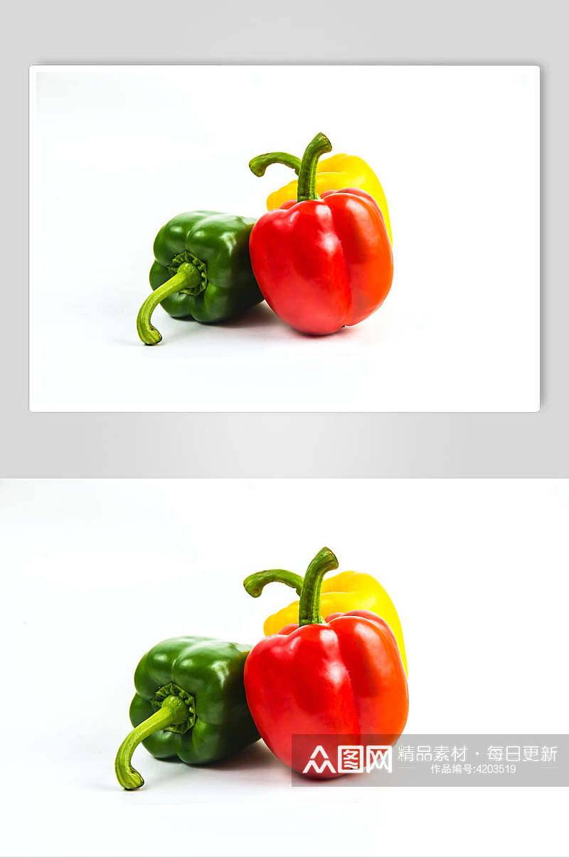 大气红色绿色黄色彩椒蔬菜图片素材