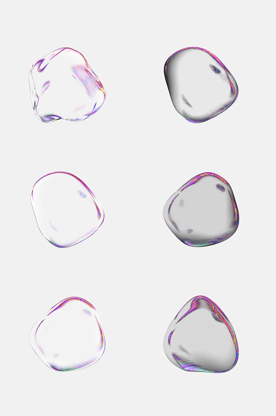 液态气泡透明水珠水滴免抠素材