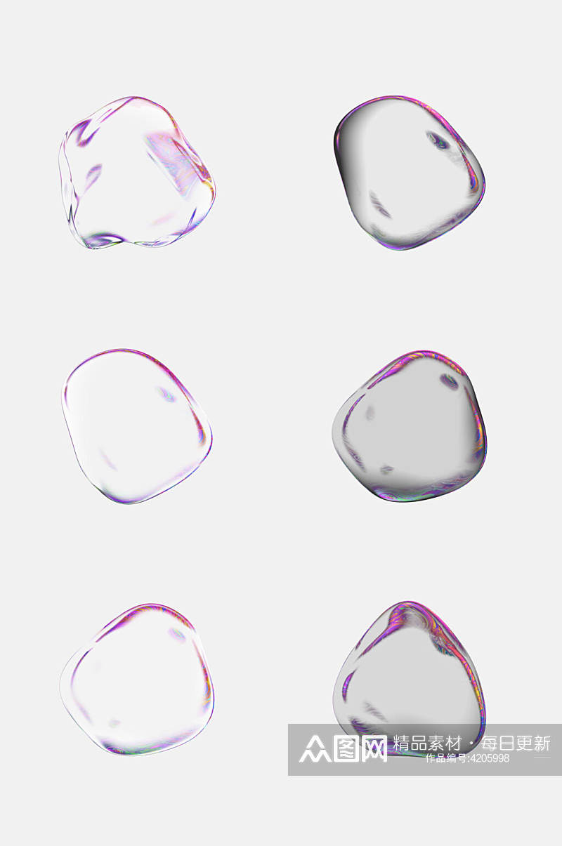 液态气泡透明水珠水滴免抠素材素材