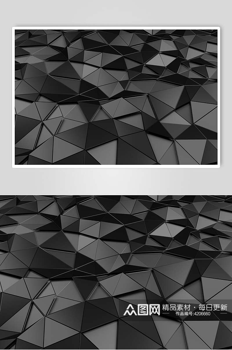 灰色几何立体摄影图片素材