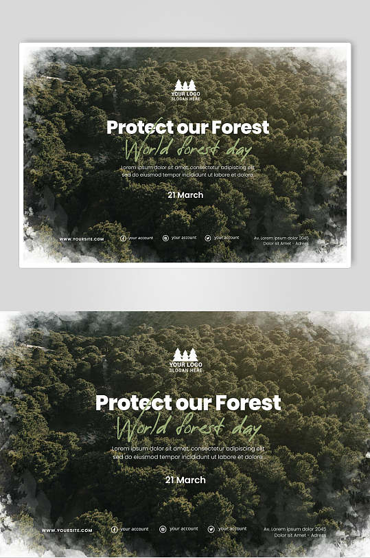 树木繁盛森林海报