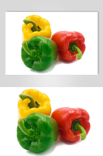 三个彩椒蔬菜图片
