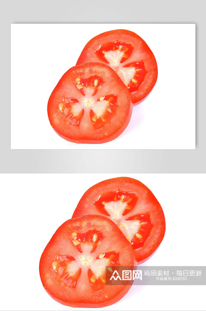 两片西红柿蔬菜图片素材