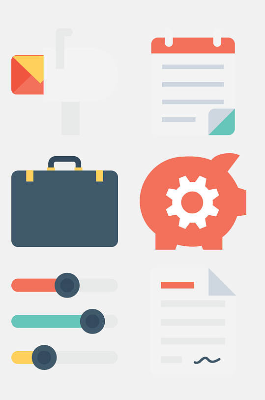 红色金猪项目管理类图标免抠素材