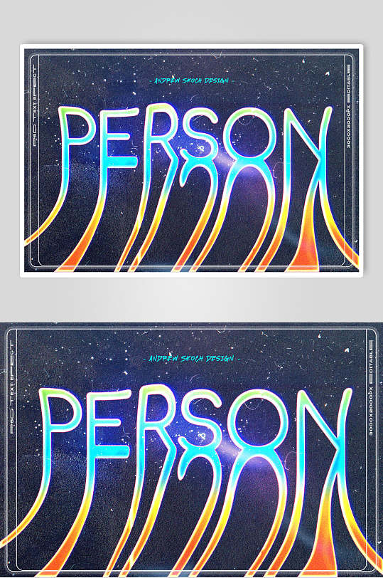 person多彩渐变英文艺术字