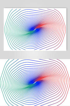 唯美彩色渐变抽象线性图形矢量素材