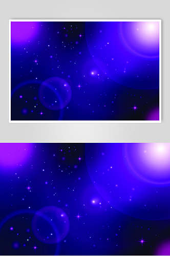 蓝紫渐变清新简约星空太空矢量素材