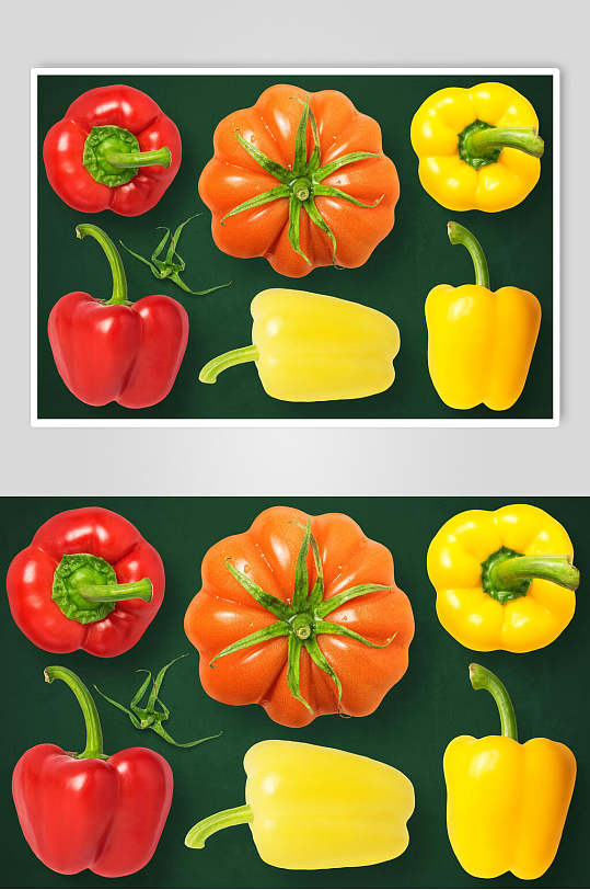 辣椒彩色简约大气高端蔬菜素材