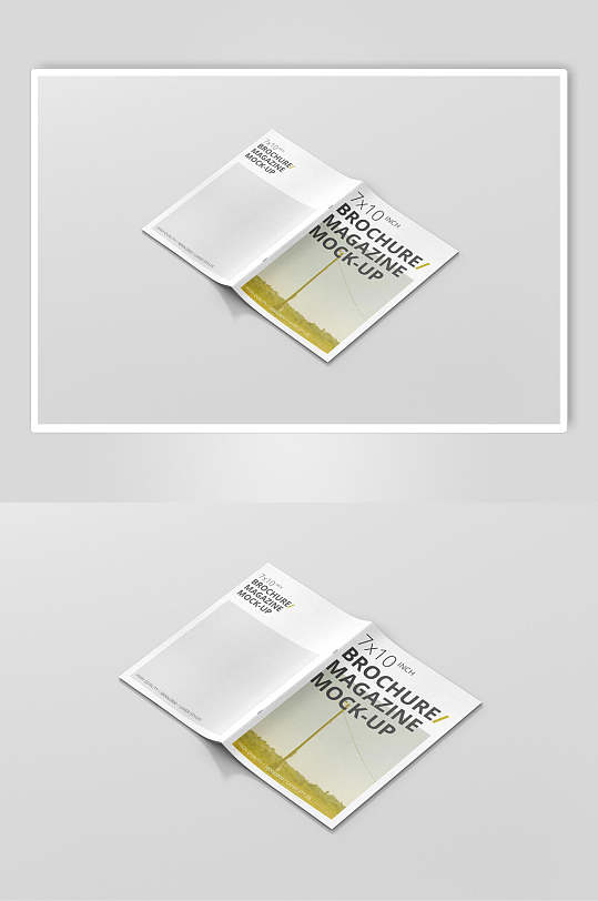 英文字母灰简约骑马钉画册样机-众图网