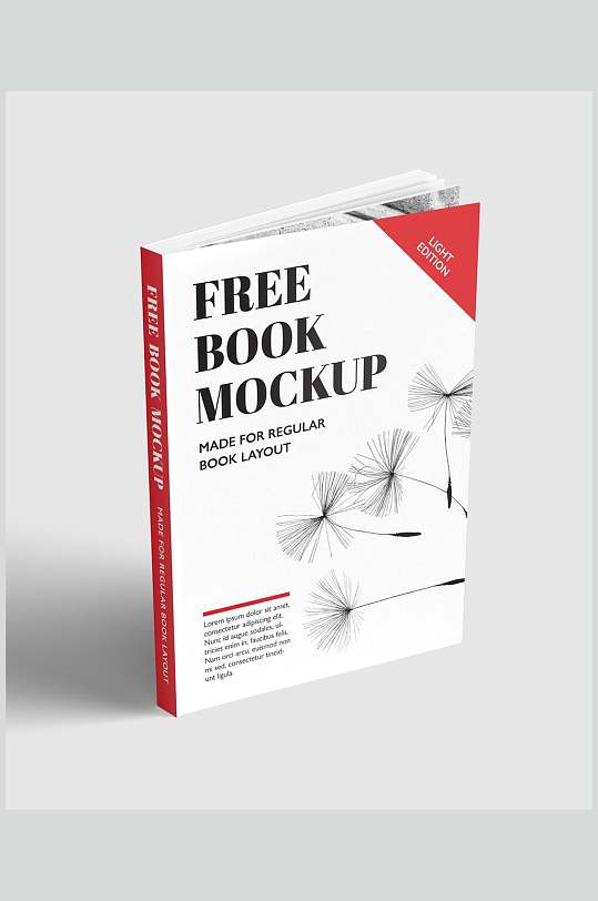 封面设计书封精装书籍样机英文绿色创意大气竖版厚书模型样机蒲公英