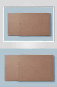 长方形棕简洁贴图书籍展示样机