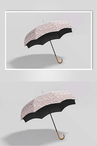 粉红色雨伞贴图样机