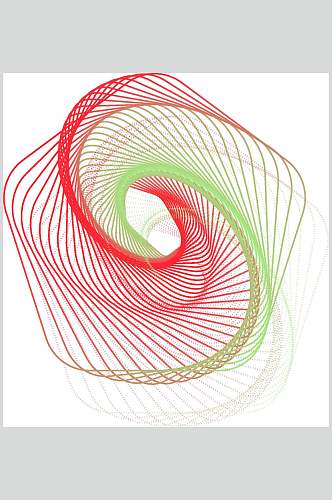 红色抽象线性图形矢量素材